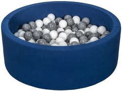 Piscine à balles Aire de jeu + 200 balles bleu marine blanc,gris - Velinda