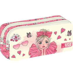 Trousse rectangulaire Pretty Girl Must 21 CM - 2 compartiments