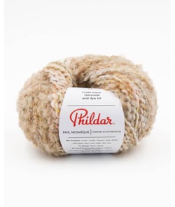 Pelote de laine et alpaga à tricoter PHIL MOSAIQUE - Phildar Naturel Ecru