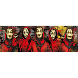 Puzzle panorama la casa de papel 1000 pieces - collection tele science fiction - netflix - clementoni - 39545