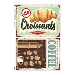 1 feuille de papier de riz 22.5 x 32 cm découpage collage Paper Designs PUBLICITES RETRO 0139