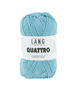 Fil à tricoter 100% coton QUATTRO - Lang Yarns 78 Bleu