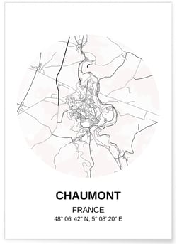 Affiche Carte Chaumont | A3 : 29,7x42cm