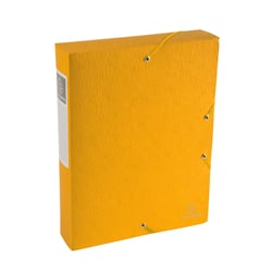 Boite de classement Exabox Dos 60mm Carte lustrée Scotten - A4 - Jaune - x 10 - Exacompta
