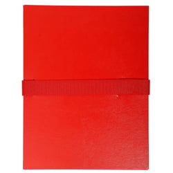 Chemise dos extensible balacron et sangle scratch. - Rouge - x 10 - Exacompta