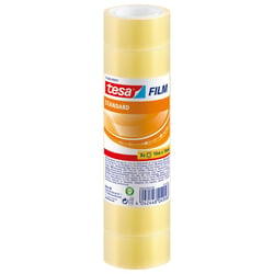 Tesafilm Standard - Ruban Adhésif Polyvalent pour la maison, le bureau et l'école, 10 m x 19 mm - Pack de 8 Rubans