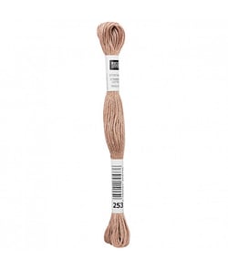 Fil à broder mouliné Uni - Rico Design 253 Marron