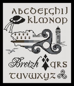 Kit Point comptés Tableau ABC Triskell 30 x 35 cm