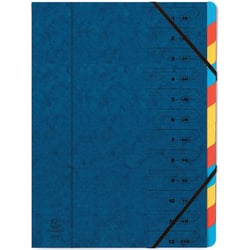 Trieur 12 Compartiments Bleu - Exacompta