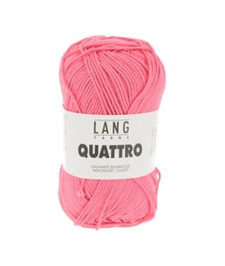 Fil à tricoter 100% coton QUATTRO - Lang Yarns 229 Rose