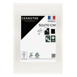 Cadre photo 50x70 cm Milan blanc avec passe-partout 40x50 cm