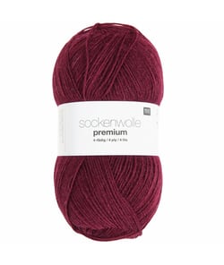 Fil à chaussette SOCKENWOLL PREMIUM 4 brins - 100gr - Rico Design 09 Bordeaux