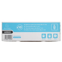 Bobine pour tickets de carte bancaire 60x47mm - 25m - 1 pli thermique 55g/m2. - Blanc - x 30 - Exacompta