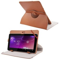 Housse Tablette Tactile 9 Pouces Support Universel Housse Intégrale 360° Marron YONIS