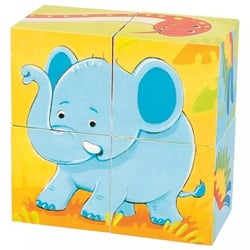 Puzzle de cubes Animaux sauvages - Goki