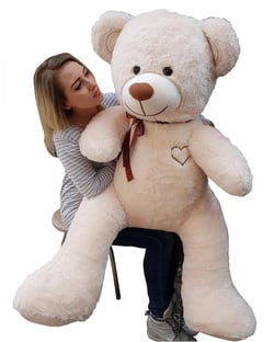 Nounours en peluche énorme Teddy Bear 75+85 - Velinda - Marron
