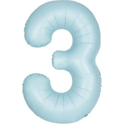 Ballon Géant Bleu Mat - Chiffre 3