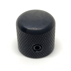 1 Bouton Dome Telecaster Noir Grains fins pour pots 6mm