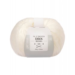 Prima mercerie| Pelote à tricoter blanche| Effet mohair
