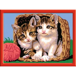 Numero d'art chatons dans une corbeille - ravensburger - 28614 - peinture