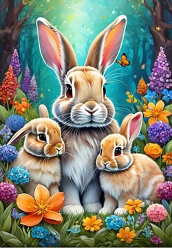 Puzzle 1000 pièces - Spring Bunnies - Alipson Puzzle