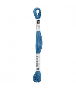Fil à broder mouliné Uni - Rico Design 123 Bleu
