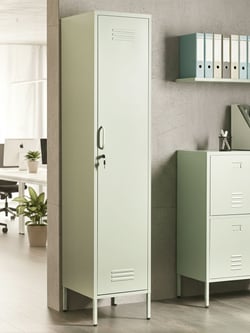Armoire Métallique Vert Menthe 5 Étagères Rail Rangement Bureau à Domicile Moderne
