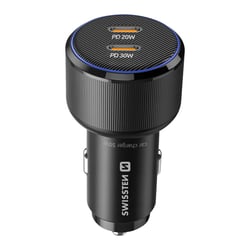 Swissten Chargeur Voiture Fast Charging 50W 2x USB-C Power Delivery Noir
