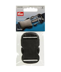 Bouclip Prym Noir – Boucle rapide plastique sac à dos 16/25/30/40/50mm taille n°50 mm