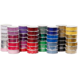 Ruban adhésif dentelle, L : 15 mm, ass. de couleurs, 56x3 m/ 1 Pq.