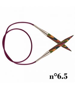 Aiguilles à tricoter circulaires fixes en bois cable 80 cm Symfonie du n° 3,75 à 6,5 - Knitpro taille n°6,5