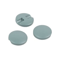 Lot de 3 boutons rond simple vert de gris 18mm