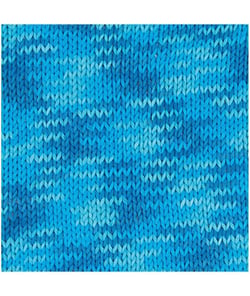 Fil à tricoter CREATIVE COTTON PRINT ARAN - Rico Design Bleu (012 - TURQUOISE MIX)