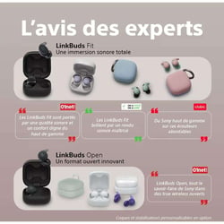 Ecouteurs Sony LinkBuds Open - Blanc