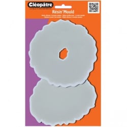 Cléopâtre - Moule en silicone translucide pour résine 2 géodes