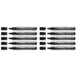 Marqueur permanent - Pointe biseau 1-5 mm - EDDING - Noir - Lot de 10