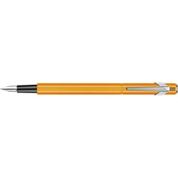 Stylo plume - Orange fluo - Métal - Plume moyenne - Rechargeable - Caran d'Ache - 849