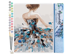 Peinture par Numéro Figured'Art Danseuse Classique de dos - Activité Manuelle Kit de Loisir Créatif DIY Numéro d'Art Complet - 40x50cm sans châssis en bois