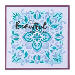 Pochoirs superposables mosaïque florale - Sizzix