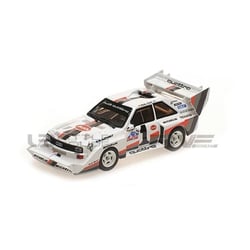 Voiture Miniature de Collection - MINICHAMPS - AUDI Quattro S1 - 1/43 - Blanc/Gris/Rouge - Pikes Peak 1987