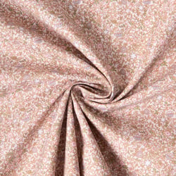Tissu Batiste de Coton imprimé Fleuris sur fond Rose pastel