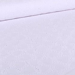Tissu Broderie anglaise Hearts sur fond Blanc