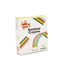 Crayons de cire arc-en-ciel Boite de 6 pièces