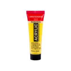 Peinture acrylique en tube - Jaune métallique - 831 - Amsterdam - 20ml