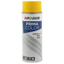 Spray de peinture acrylique - Jaune colza - RAL 1021 - Brillant - Tous supports - Prima Color - 400ml