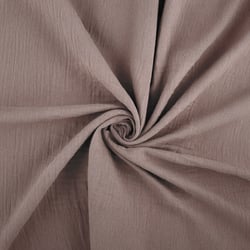 Tissu double gaze de coton, Marron - au mètre, par 50 cm - Laize : 130 cm