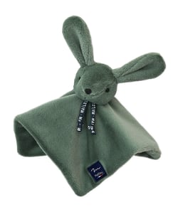 Doudou plat lapin dorlotin 27 cm - vert sauge - Mailou - Ma lou Tradition