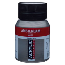 Pot 500 ml - Peinture acrylique Amsterdam Standard Series - Graphite 840 - Excellente résistance à la lumière - Opaque.