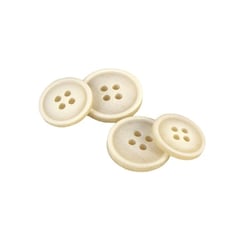 Bouton bio résine 4 trous beige pierre