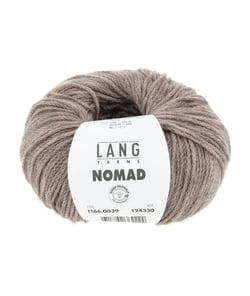Pelote de laine et yak NOMAD – 25gr - Lang Yarns - Laine extrafine & yak naturel – Luxe rustique pour tricots nomades 0039 Marron